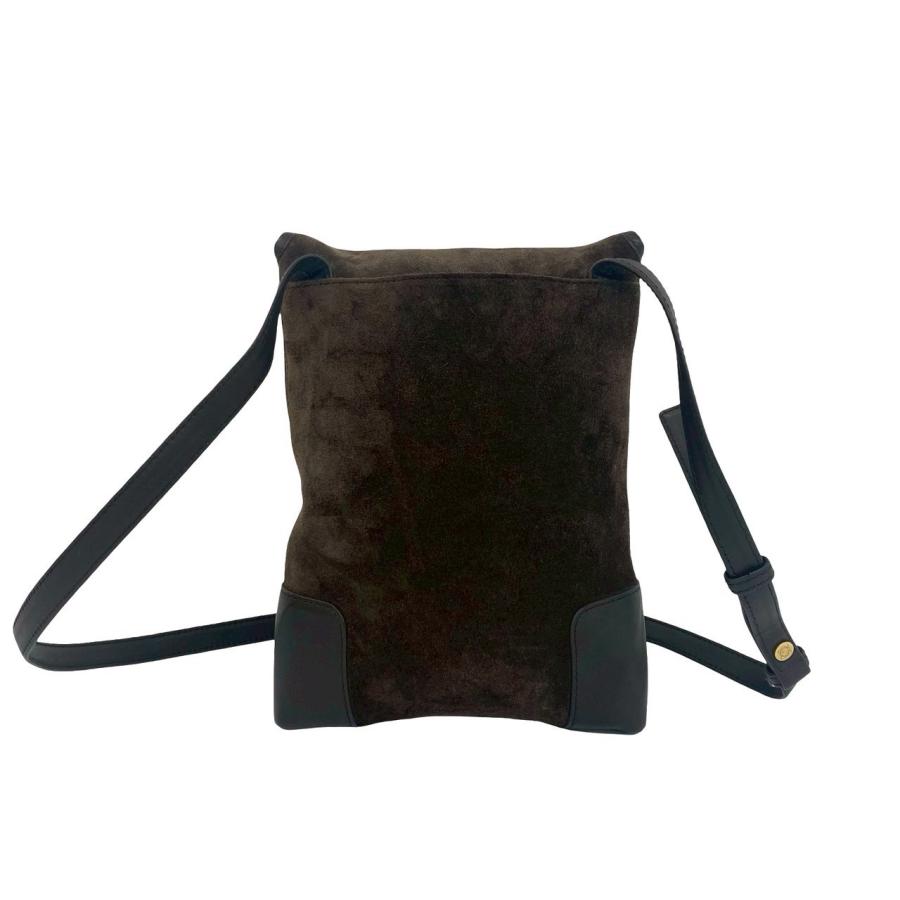 極 美品 ロエベ アナグラム スウェードセミ ショルダーバッグ ワンショルダー. LOEWE（ロエベ） 極 美品 ヴィンテージ アナグラム ロゴ 型押し