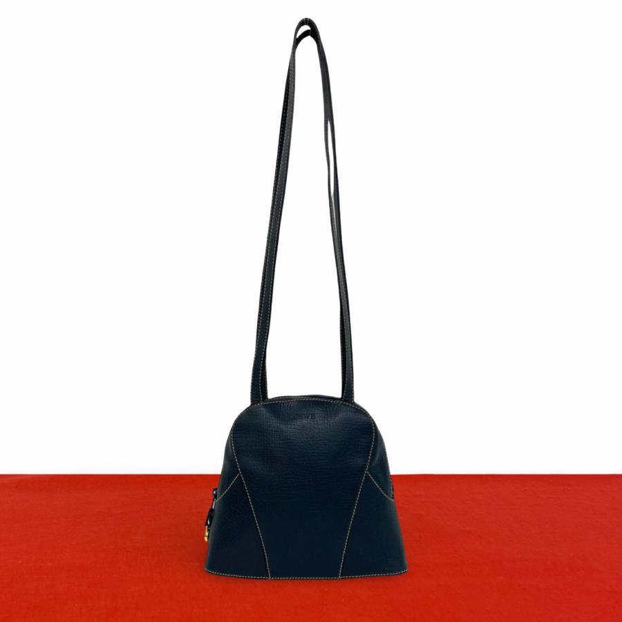 極美品✨ロエベ　ショルダーバッグ　レザー　ヴィンテージ LOEWE（ロエベ） 極 美品 ヴィンテージ ロゴ 型押し レザー 本革 セミ