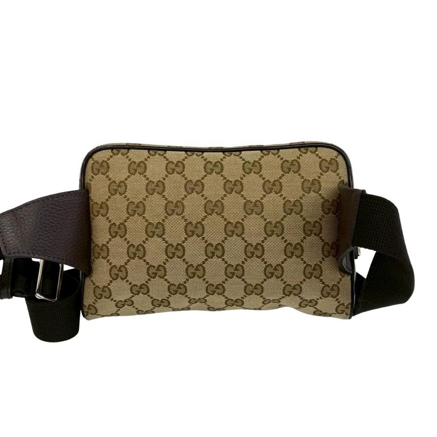 GUCCI（グッチ） ほぼ未使用 保存袋付き GG ロゴ 柄 キャンバス レザー