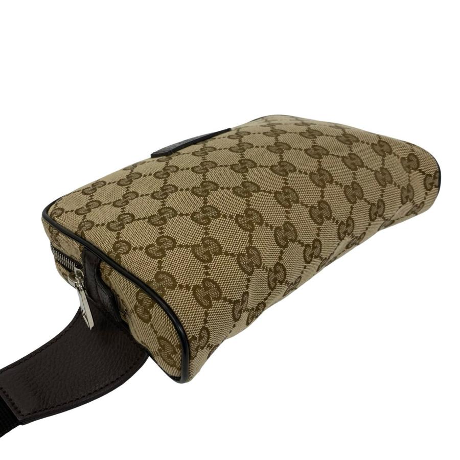 GUCCI（グッチ） ほぼ未使用 保存袋付き GG ロゴ 柄 キャンバス レザー