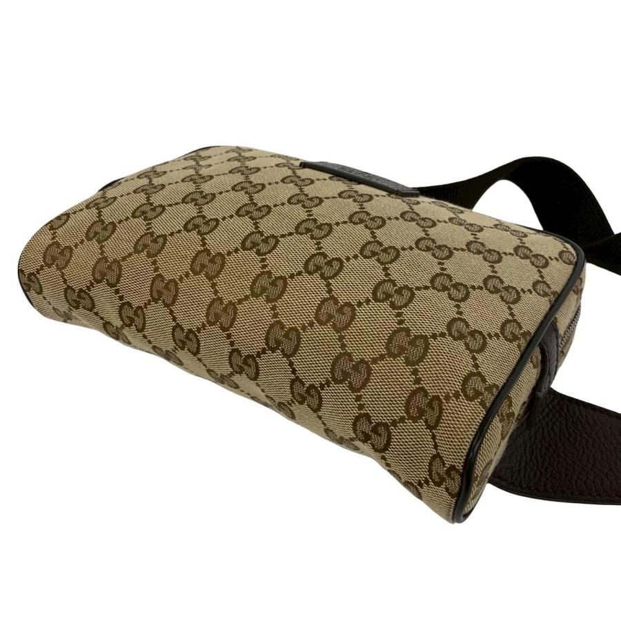GUCCI（グッチ） ほぼ未使用 保存袋付き GG ロゴ 柄 キャンバス レザー