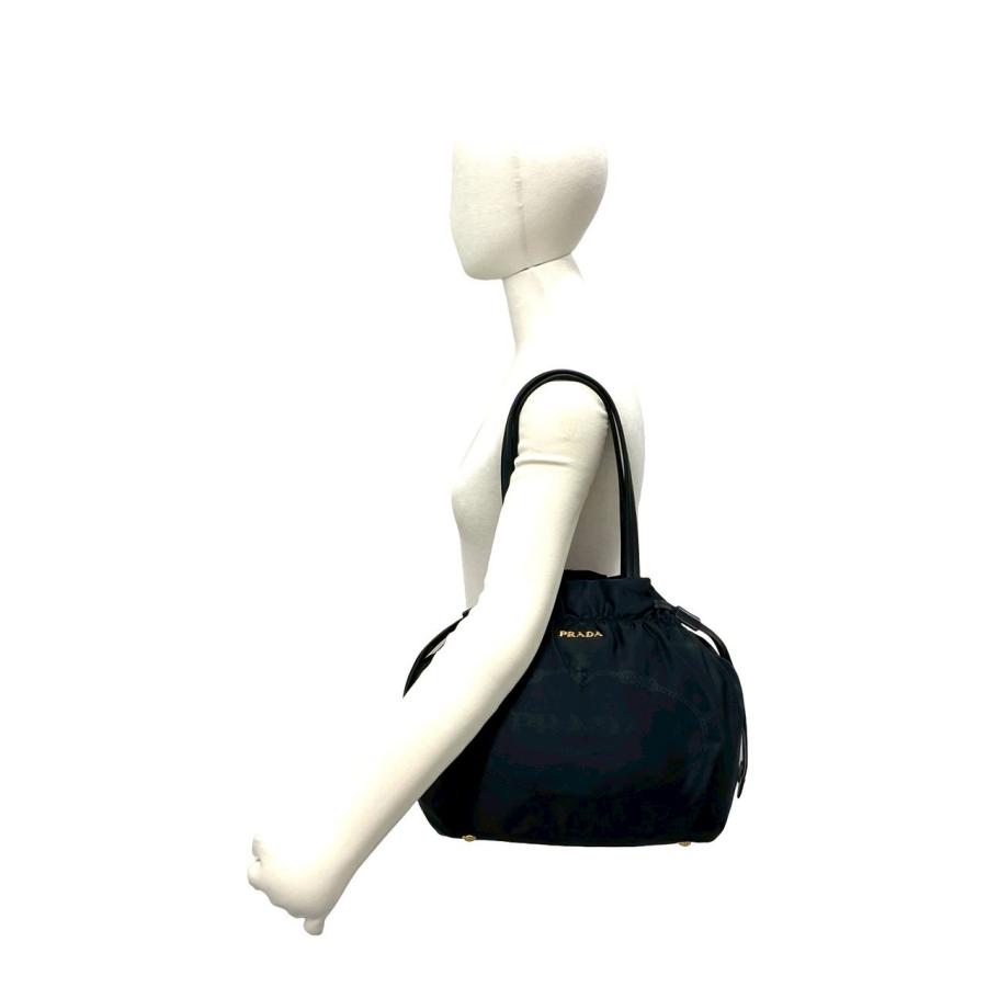 PRADA（プラダ） ほぼ未使用 ロゴ 金具 テスート ナイロン レザー 本革
