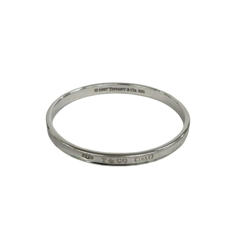 TIFFANY&Co.（ティファニー） 極 美品 ロゴ 刻印 ナロー バングル