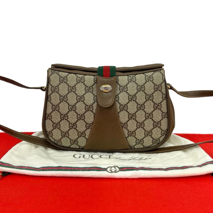 GUCCI オールドグッチ GG柄 ショルダーバッグ　ポーチ　シェリーライン GUCCI（グッチ） 極 美品 袋付き オールドグッチ ヴィンテージ