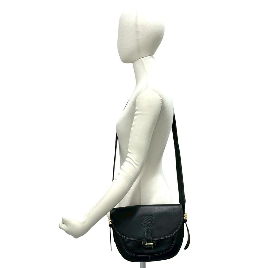 LOEWE（ロエベ） 極 美品 ヴィンテージ アナグラム ロゴ レザー 本革