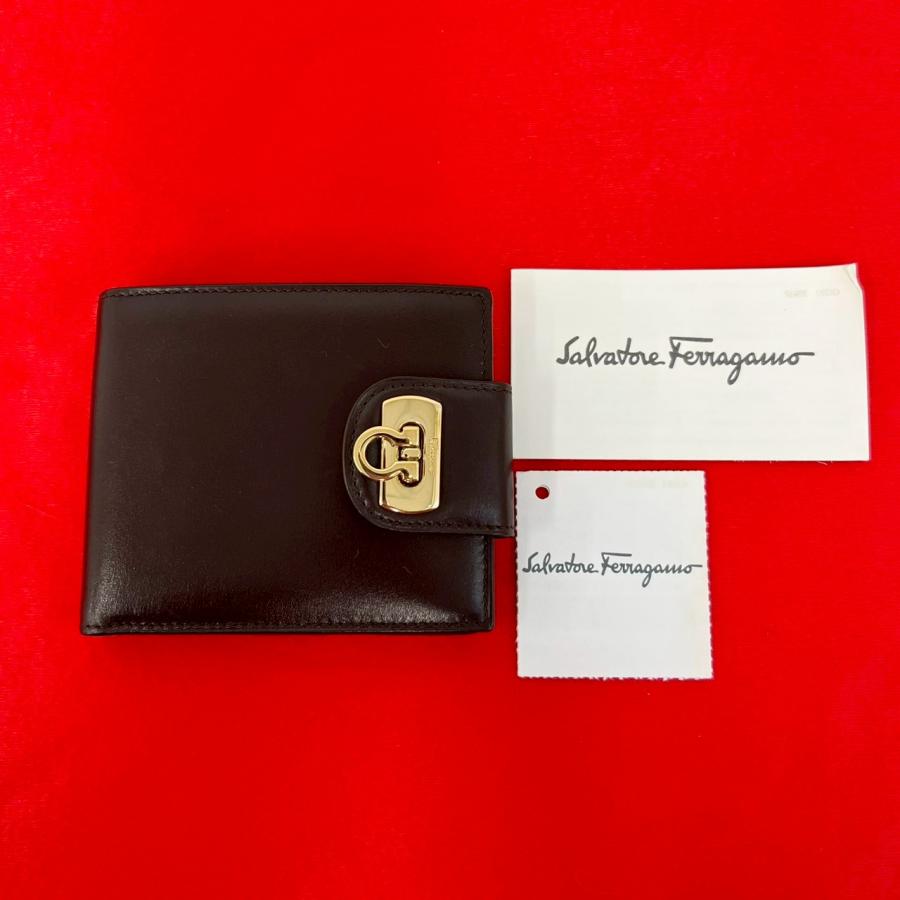 極 美品 Salvatore Ferragamo サルヴァトーレフェラガモ ガンチーニ 