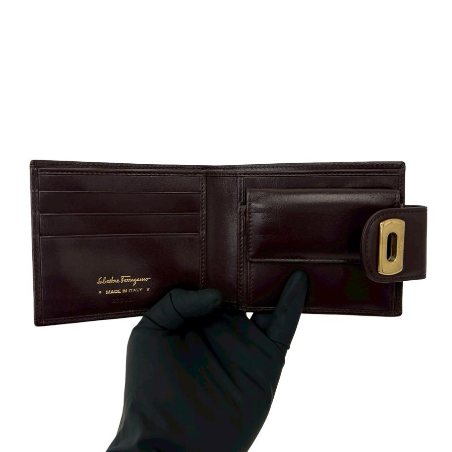 極 美品 Salvatore Ferragamo サルヴァトーレフェラガモ ガンチーニ 