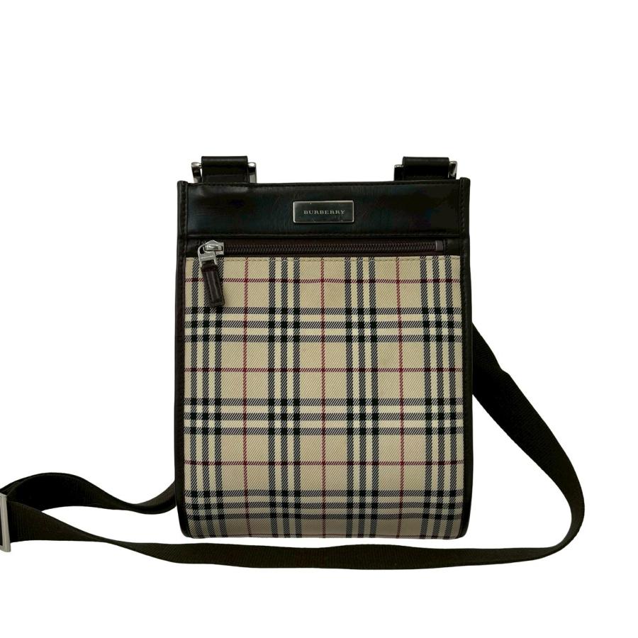 Burberrys ノバチェック ショルダーバッグ ポシェット レザー BURBERRY（バーバリー） 極 美品 ノバチェック 柄 キャンバス レザー