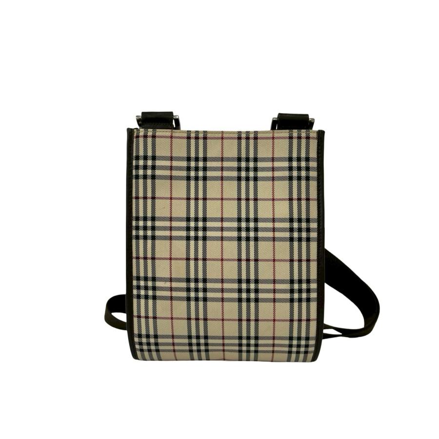 ◾︎美品◾︎ バーバリー ショルダーバッグ ノバチェック ポシェット キャンバス BURBERRY（バーバリー） 極 美品 ノバチェック 柄 キャンバス レザー