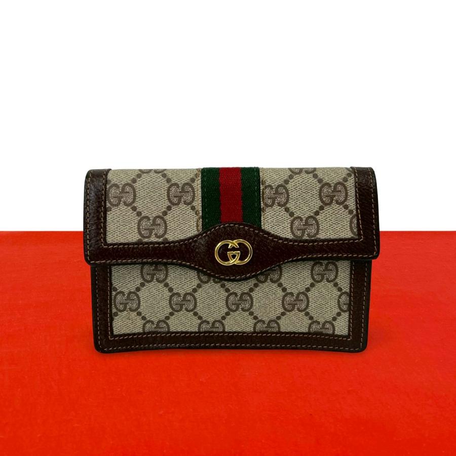 祝*福様 ヴィンテージ　美品　GUCCI シェリーライン　ポーチ　89.01.0 GUCCI（グッチ） 極 美品 希少品 オールドグッチ ヴィンテージ
