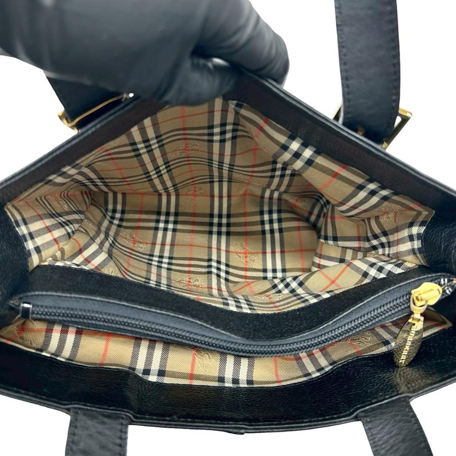 BURBERRY（バーバリー） 極 美品 ロゴ ゴールド 金具 ノバチェック 柄