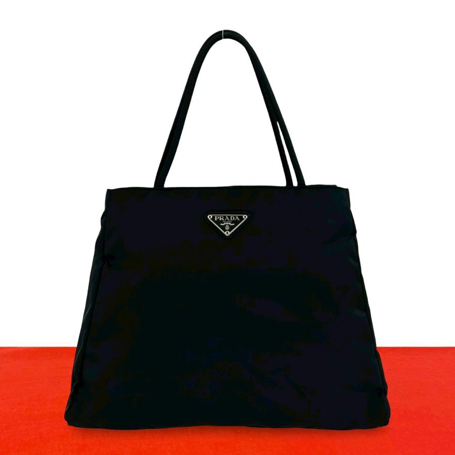 PRADA（プラダ） 極 美品 三角ロゴ プレート 金具 テスート ナイロン