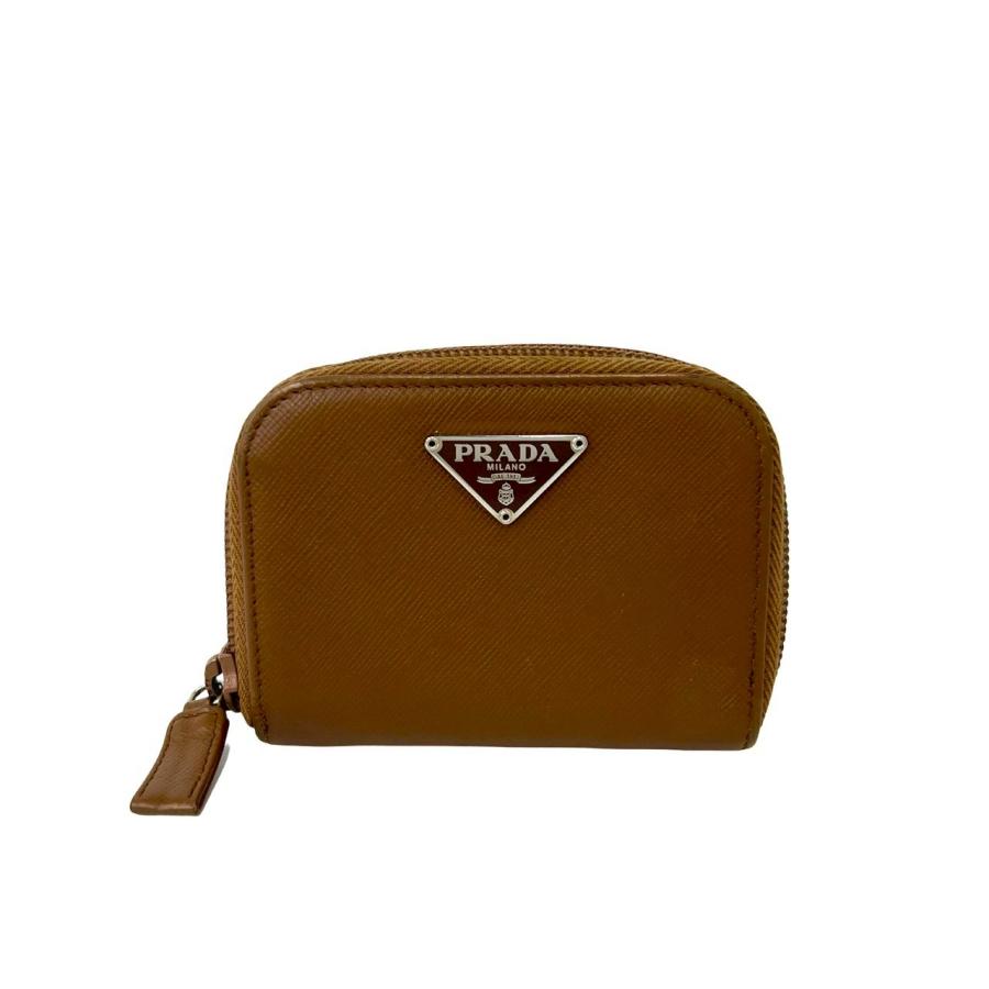 美品✨プラダ　小銭入れ　パース　三角ロゴ　サフィアーノ　 黒　近年モデル PRADA（プラダ） 極 美品 三角 トライアングル ロゴ 金具 サフィアーノ