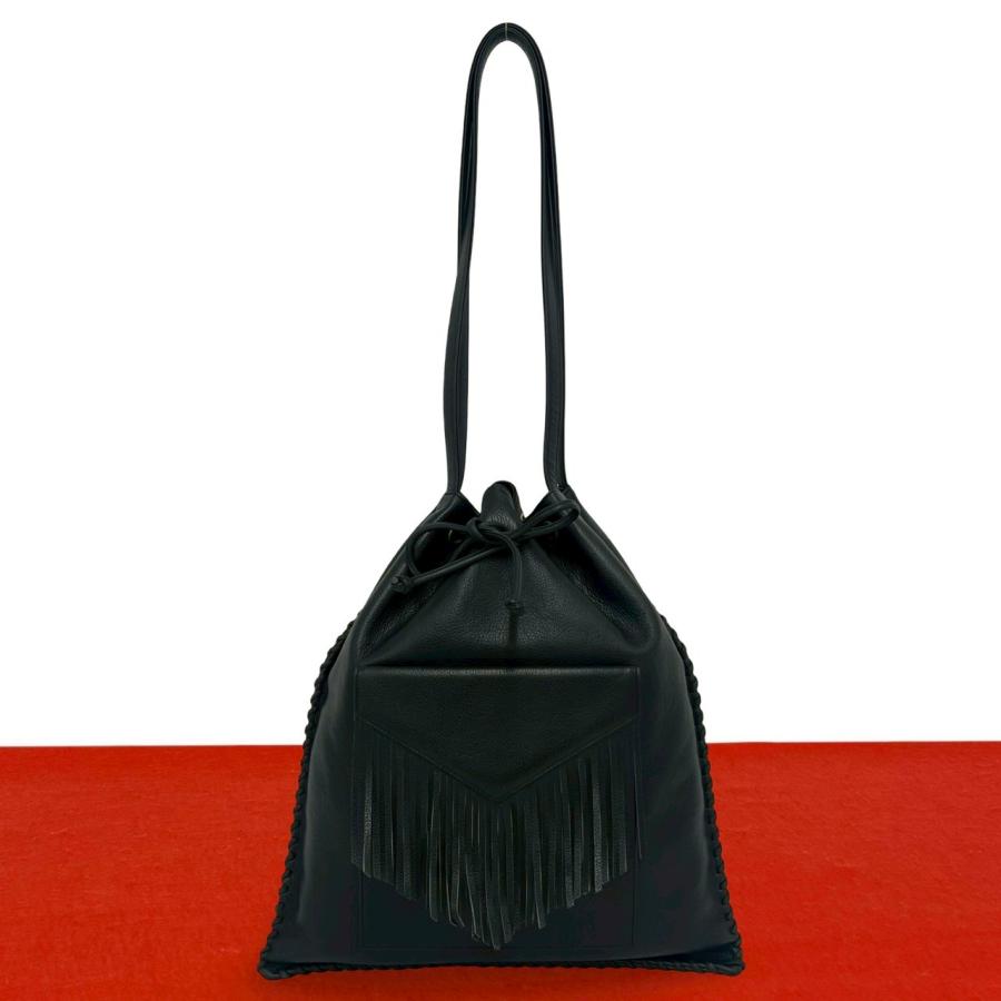 イブサンローラン　Yves Saint Laurent レザーバッグ Yves Saint Laurent（イヴ・サンローラン） 極 美品 希少品 フリンジ