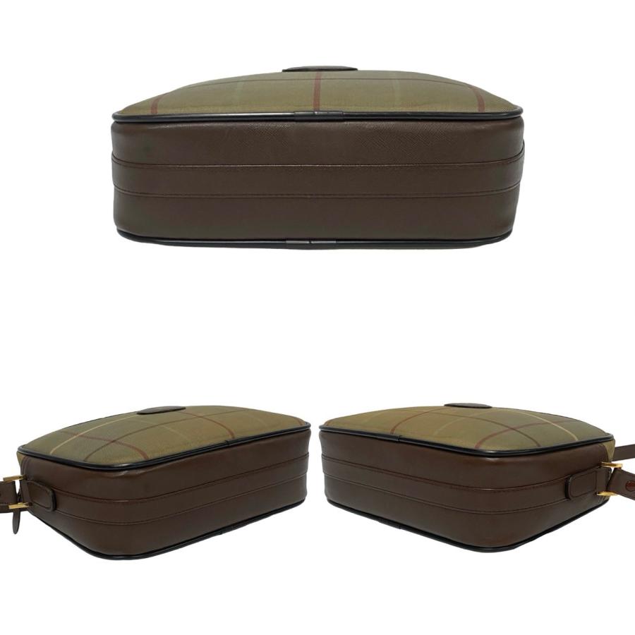 極 美品 希少品 Burberrys バーバリーズ ヴィンテージ ノバチェック レザー 本革 キャンバス ショルダーバッグ ポシェット ブラウン 31568_6