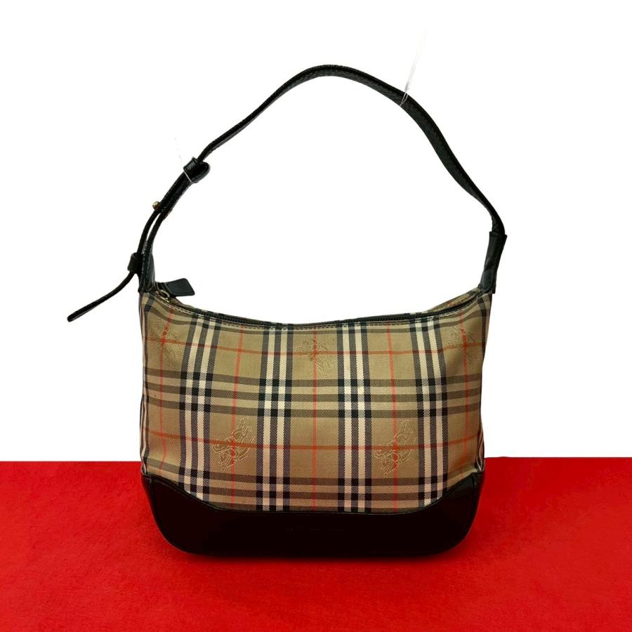 BURBERRY（バーバリー） 極 美品 ノバチェック 柄 キャンバス レザー