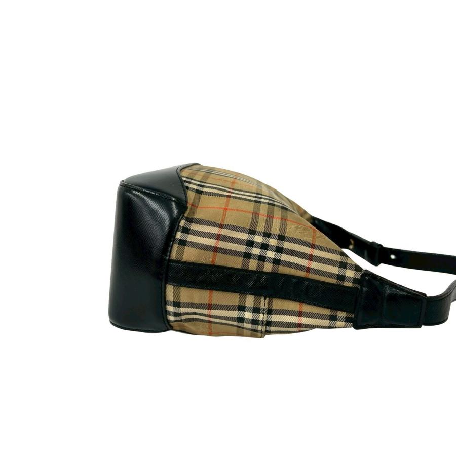 【美品・希少】バーバリーロンドン ショルダーバッグ デニム レザー ノバチェック BURBERRY（バーバリー） 極 美品 ノバチェック 柄 キャンバス レザー