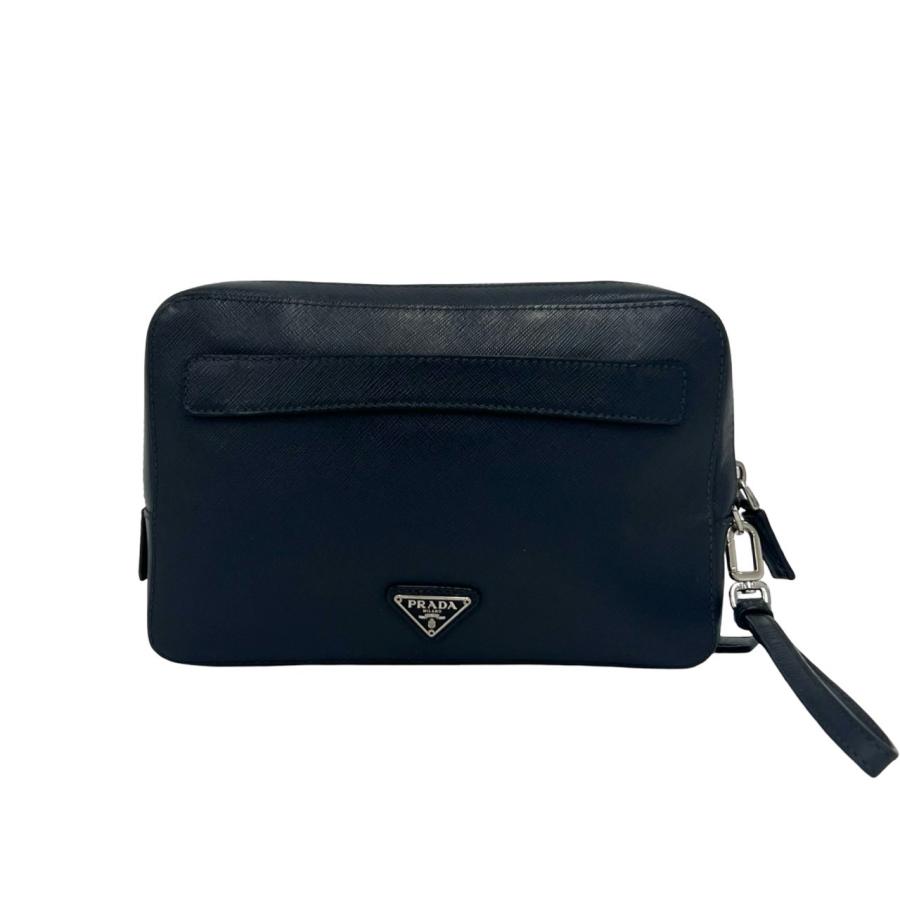 PRADA（プラダ） 極 美品 三角ロゴ 金具 サフィアーノ レザー 本革