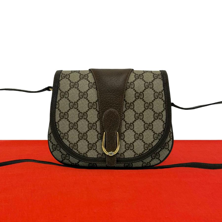 グッチ　レザーショルダーバッグ　GG柄 GUCCI（グッチ） 極 美品 オールドグッチ GG ロゴ 柄 レザー 本革 ミニ