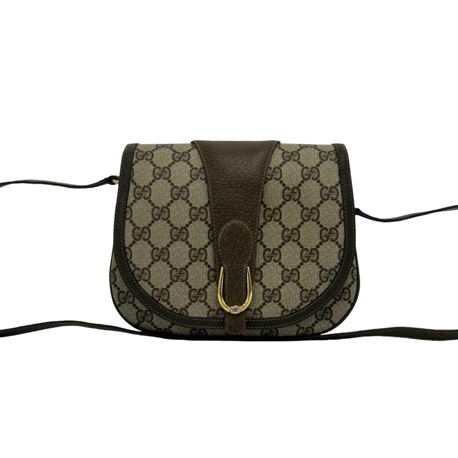GUCCI（グッチ） 極 美品 オールドグッチ GG ロゴ 柄 レザー 本革 ミニ