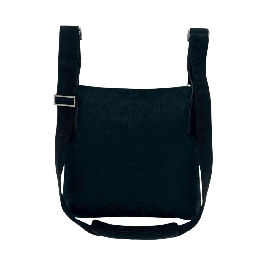 GUCCI GG柄 ショルダーバッグ ネイビー GUCCI（グッチ） 極 美品 GG ロゴ 柄 キャンバス レザー 本革