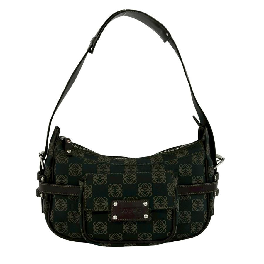 LOEWE（ロエベ） 極 美品 アナグラム ロゴ 総柄 レザー 本革 