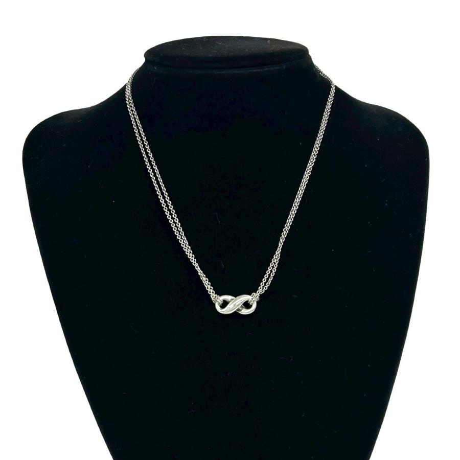 tiffanyインフィニティダブルネックレス TIFFANY&Co.（ティファニー） 極 美品 インフィニティ ダブルチェーン