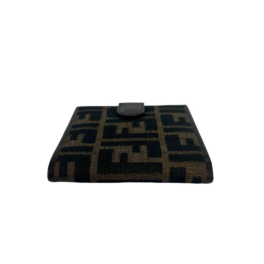 FENDI（フェンディ） 極 美品 ズッカ FF 柄 キャンバス レザー 本革 二