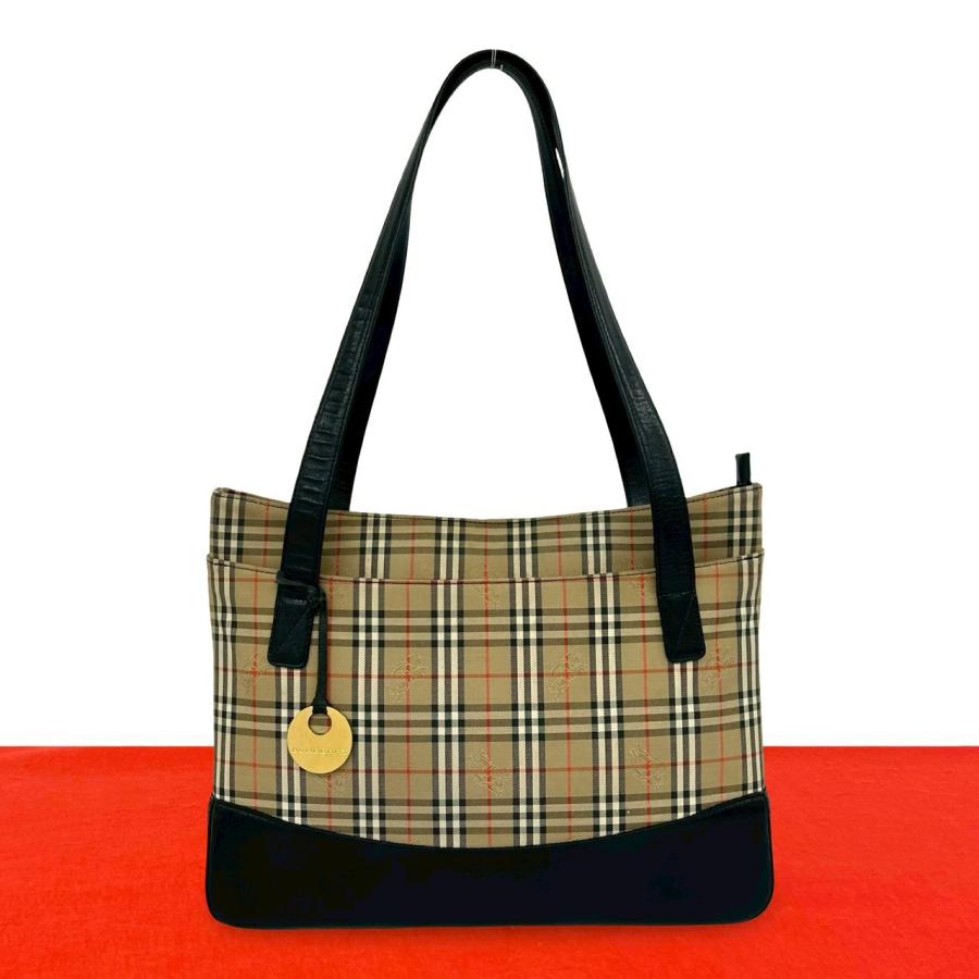 BURBERRY（バーバリー） 極 美品 ノバチェック キャンバス レザー