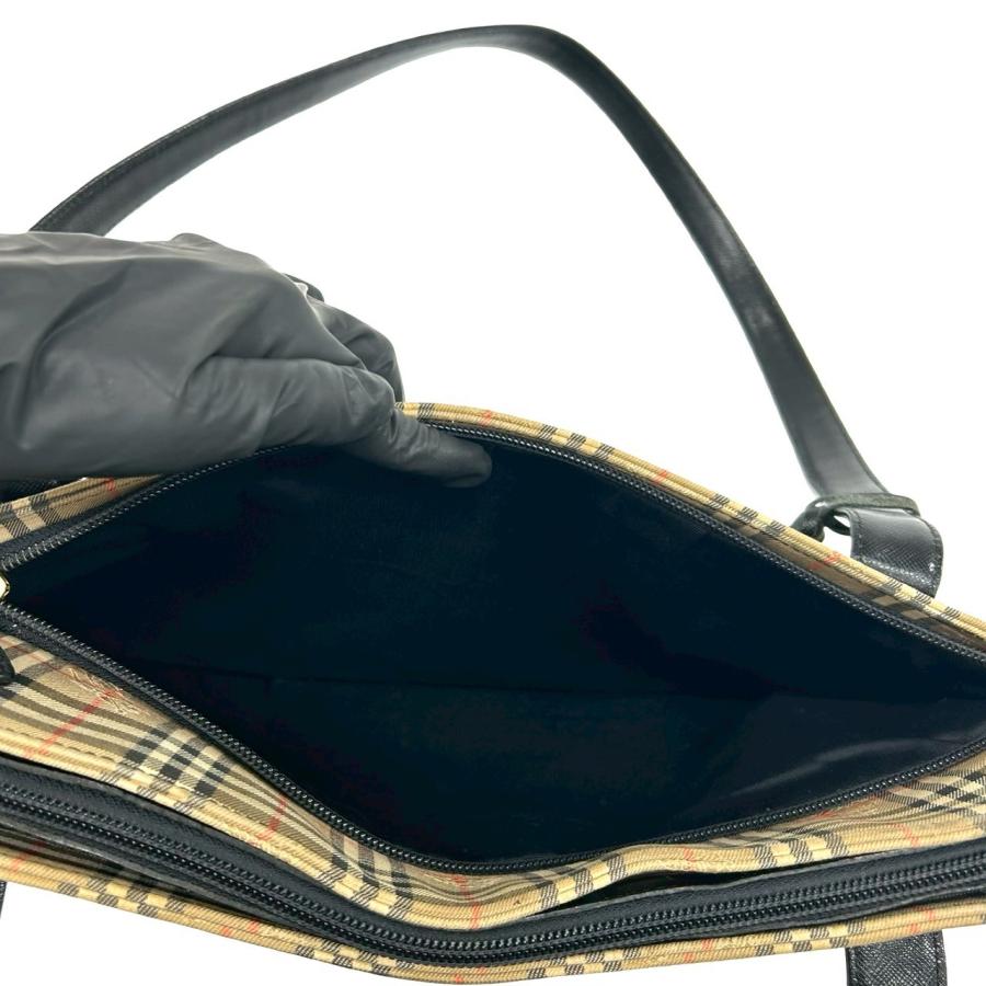 BURBERRY（バーバリー） 極 美品 ノバチェック キャンバス レザー