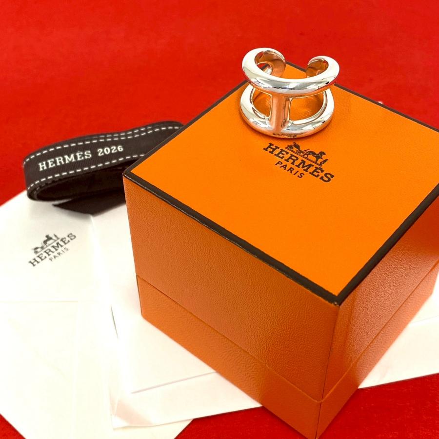 HERMES（エルメス） 極 美品 箱付き オスモズ GM シルバー925 リング