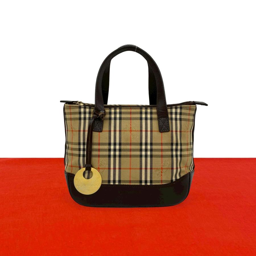BURBERRY（バーバリー） 極 美品 ノバチェック 柄 キャンバス レザー