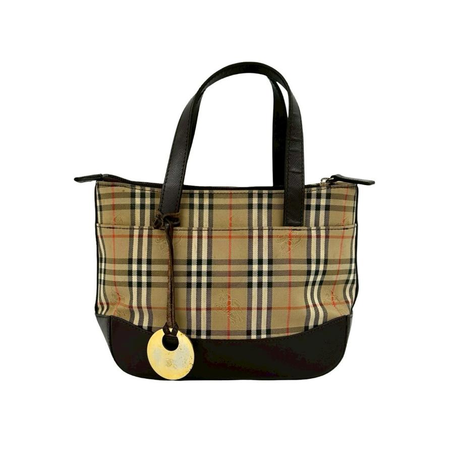 BURBERRY（バーバリー） 極 美品 ノバチェック 柄 キャンバス レザー 