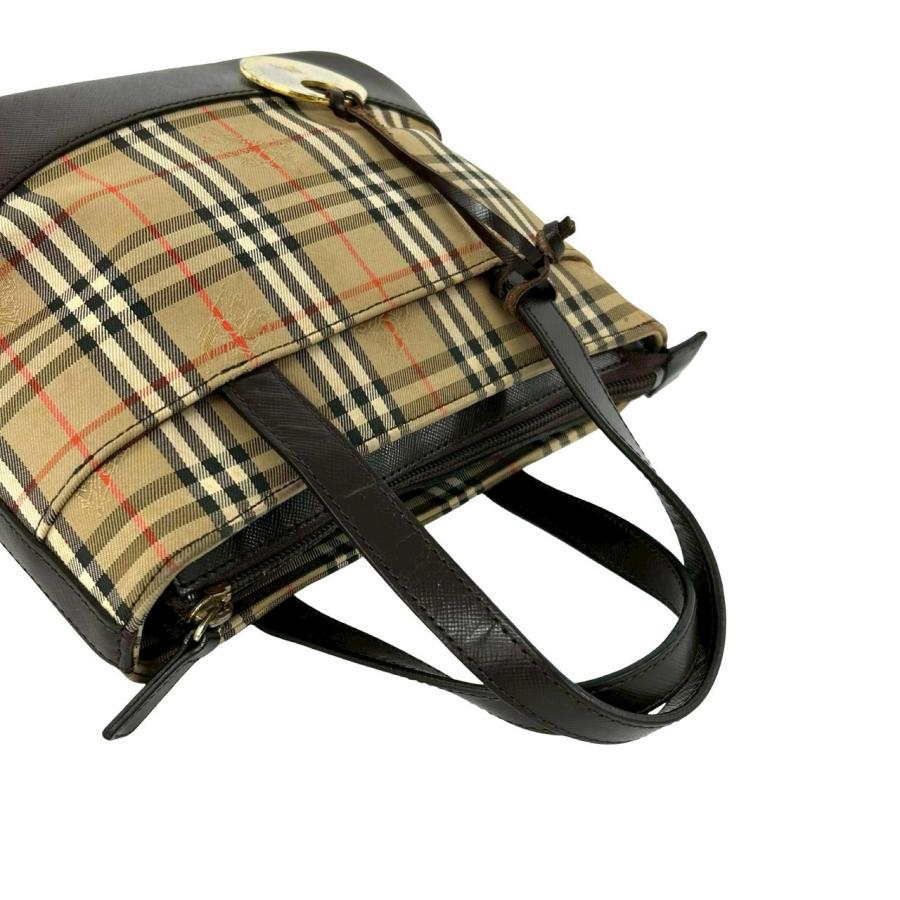 BURBERRY（バーバリー） 極 美品 ノバチェック 柄 キャンバス レザー