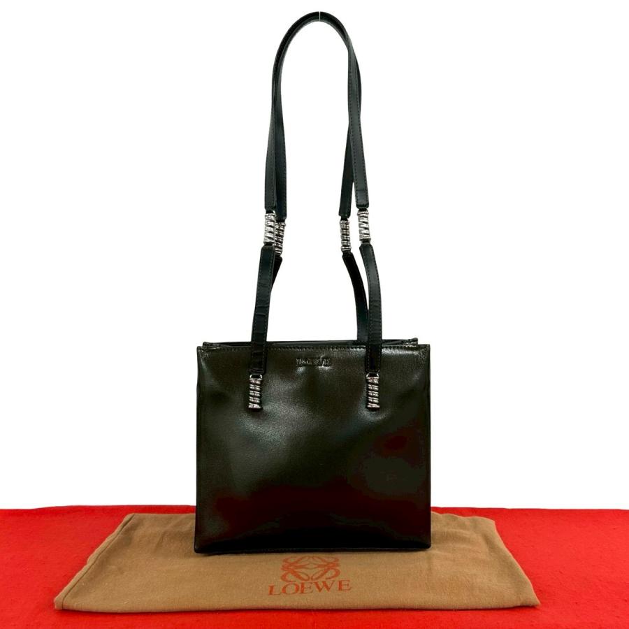 LOEWE（ロエベ） 極 美品 袋付き ヴィンテージ ロゴ 型押し レザー 本