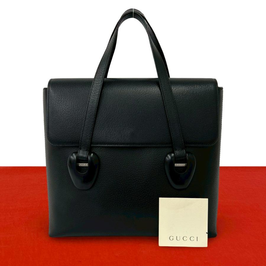 グッチ GUCCI オールドグッチ GG金具 バッグ レザー ブラック GUCCI
