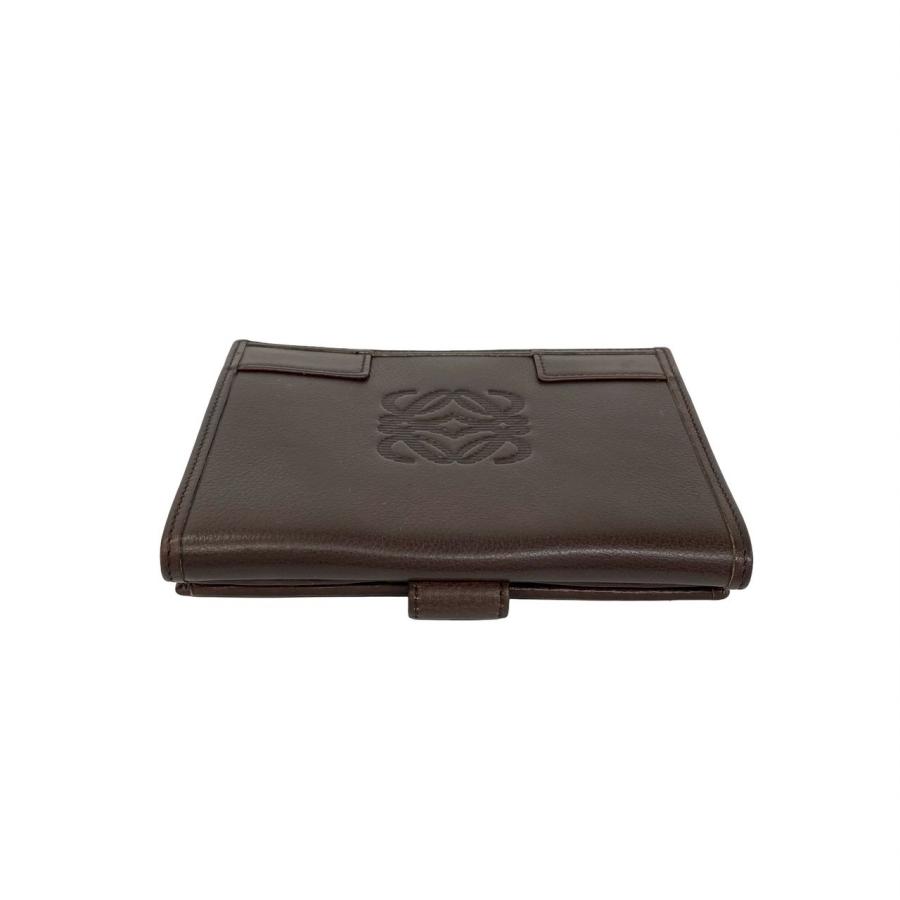 LOEWE（ロエベ） 極 美品 希少品 アナグラム ロゴ 刻印 レザー 本革 二