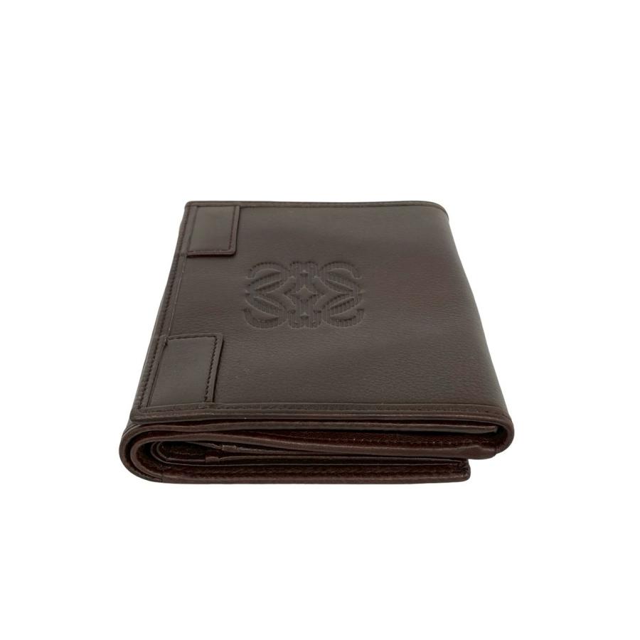 LOEWE（ロエベ） 極 美品 希少品 アナグラム ロゴ 刻印 レザー 本革 二