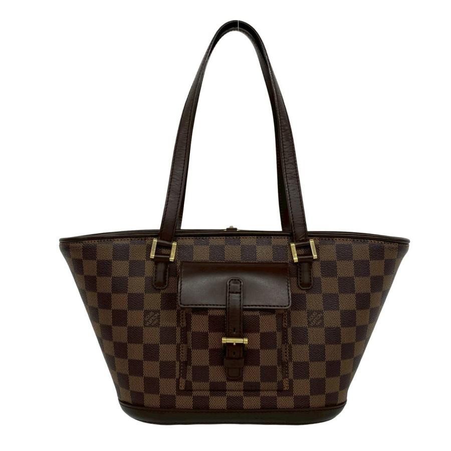 【S2S2】Louis Vuitton ダミエ トートバッグ マノスクＰＭ LOUIS VUITTON（ルイ・ヴィトン） 極 美品 希少品 マノスク PM ダミエ
