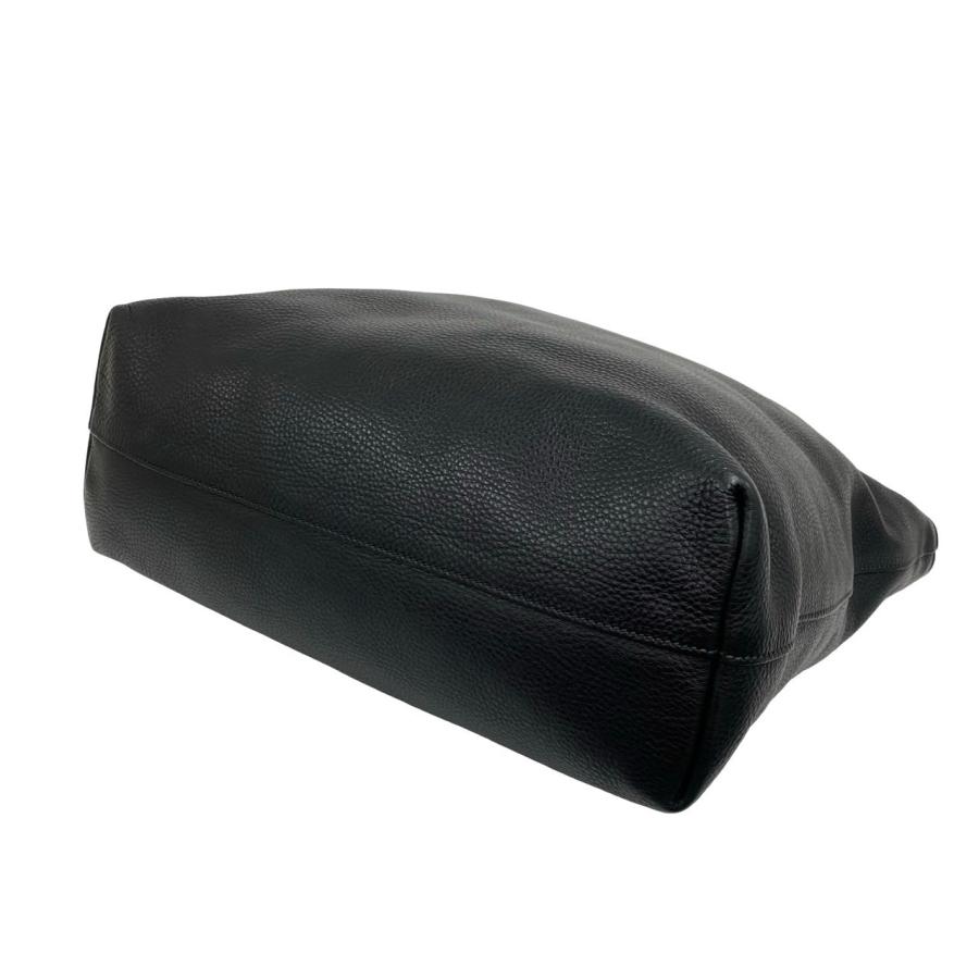 極 美品 PRADA プラダ ロゴ 金具 レザー 本革 2way ハンドバッグ ショルダーバッグ ビジネスバッグ A4収納可能 ブラック 黒 i2152の画像