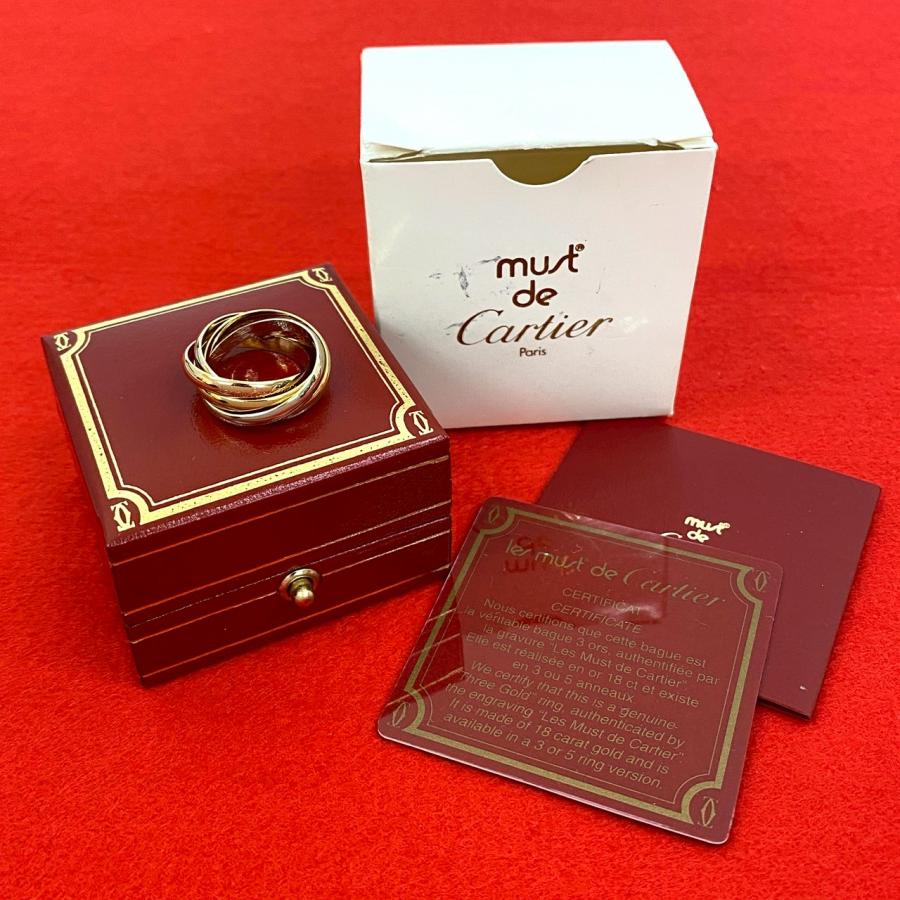 Cartier 極 美品 箱付 CARTIER カルティエ トリニティ リング 5