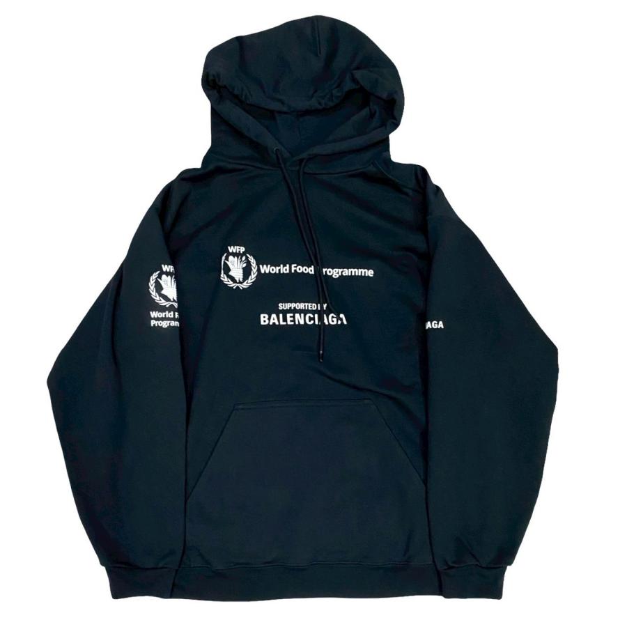 BALENCIAGA ブラック パーカー WFPサポート Balenciaga World Food Program Hooded Windbreaker – Justin Reed