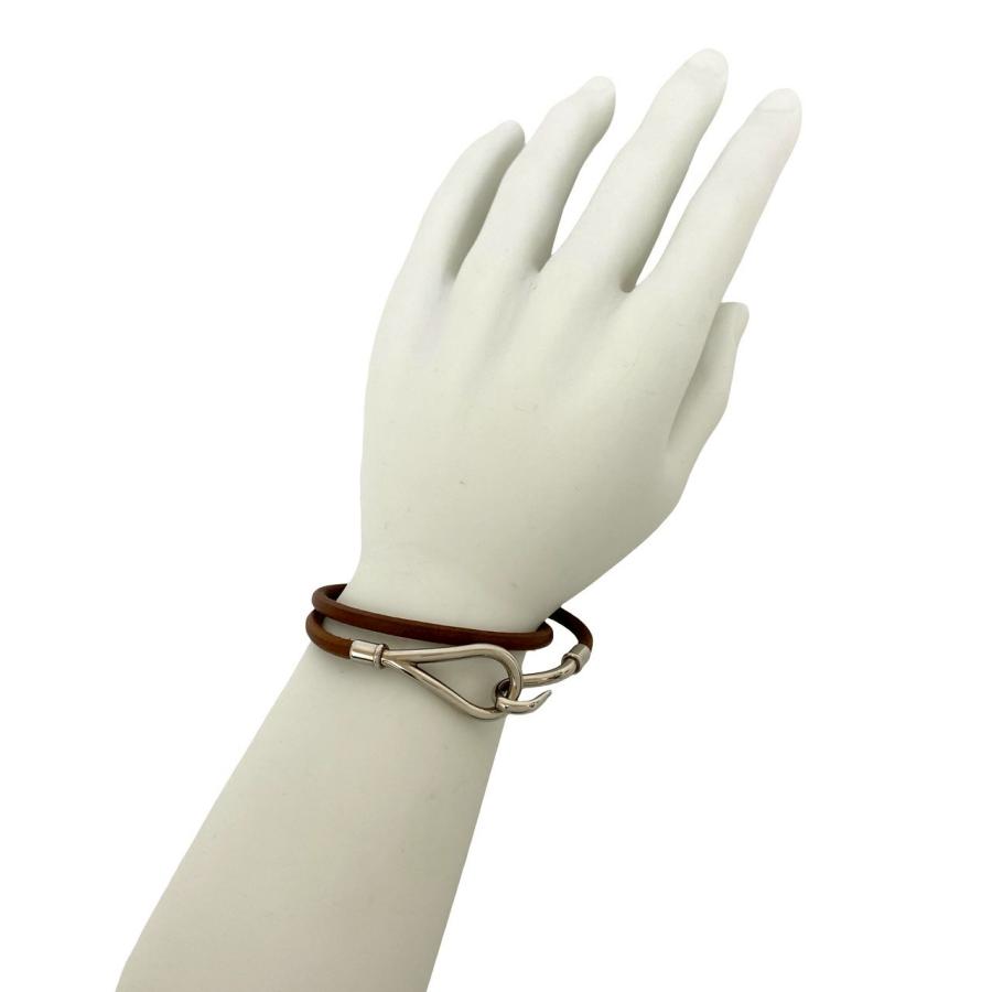 【極美品】エルメス ジャンボ ブレスレット レザー ブラウン　箱付き HERMES 極 美品 希少品 箱付き エルメス ジャンボ ブレスレット