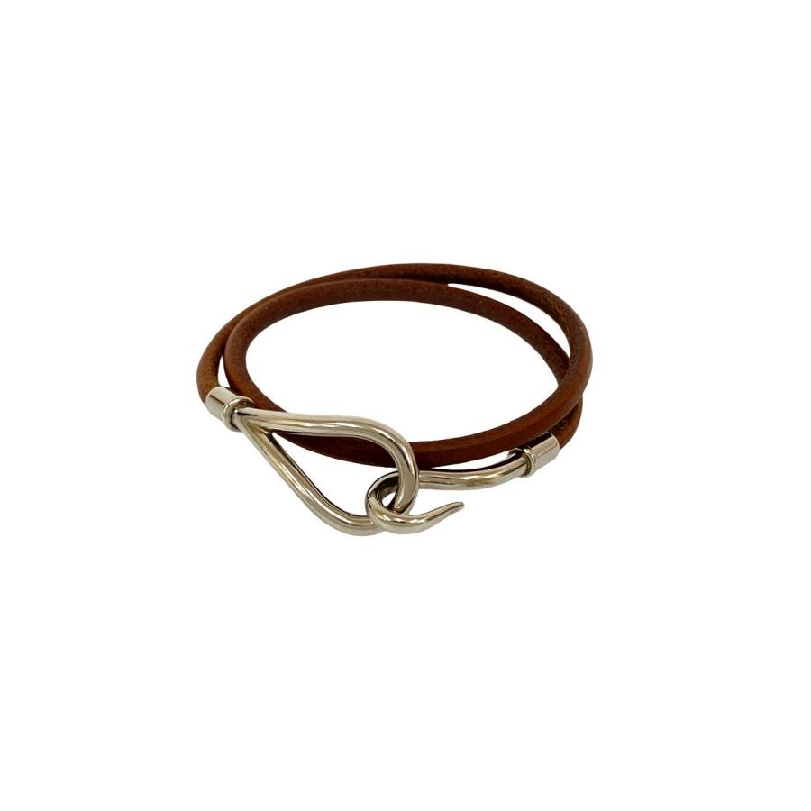 【極美品】エルメス ジャンボ ブレスレット レザー ブラウン　箱付き HERMES 極 美品 希少品 箱付き エルメス ジャンボ ブレスレット