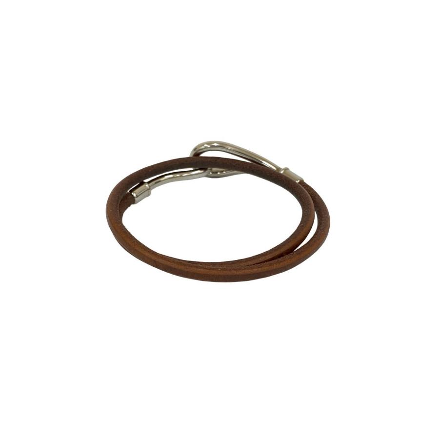 【極美品】エルメス ジャンボ ブレスレット レザー ブラウン　箱付き HERMES 極 美品 希少品 箱付き エルメス ジャンボ ブレスレット