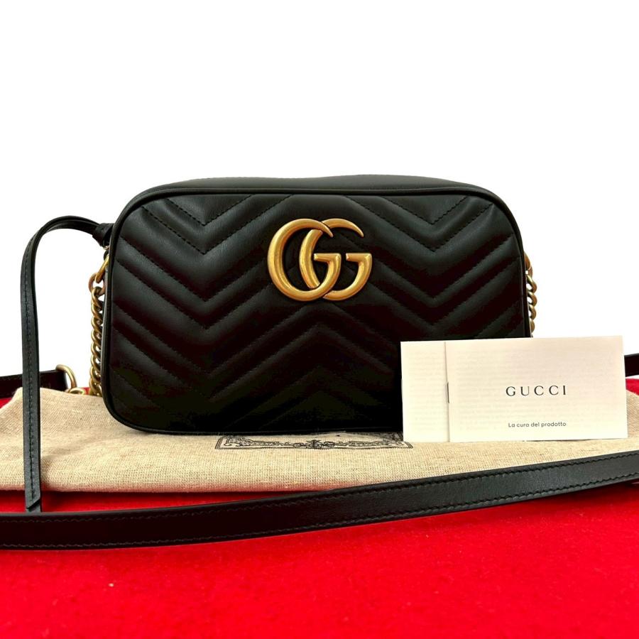 GUCCI（グッチ） 未使用保管品 袋付 GGマーモント キルティング レザー