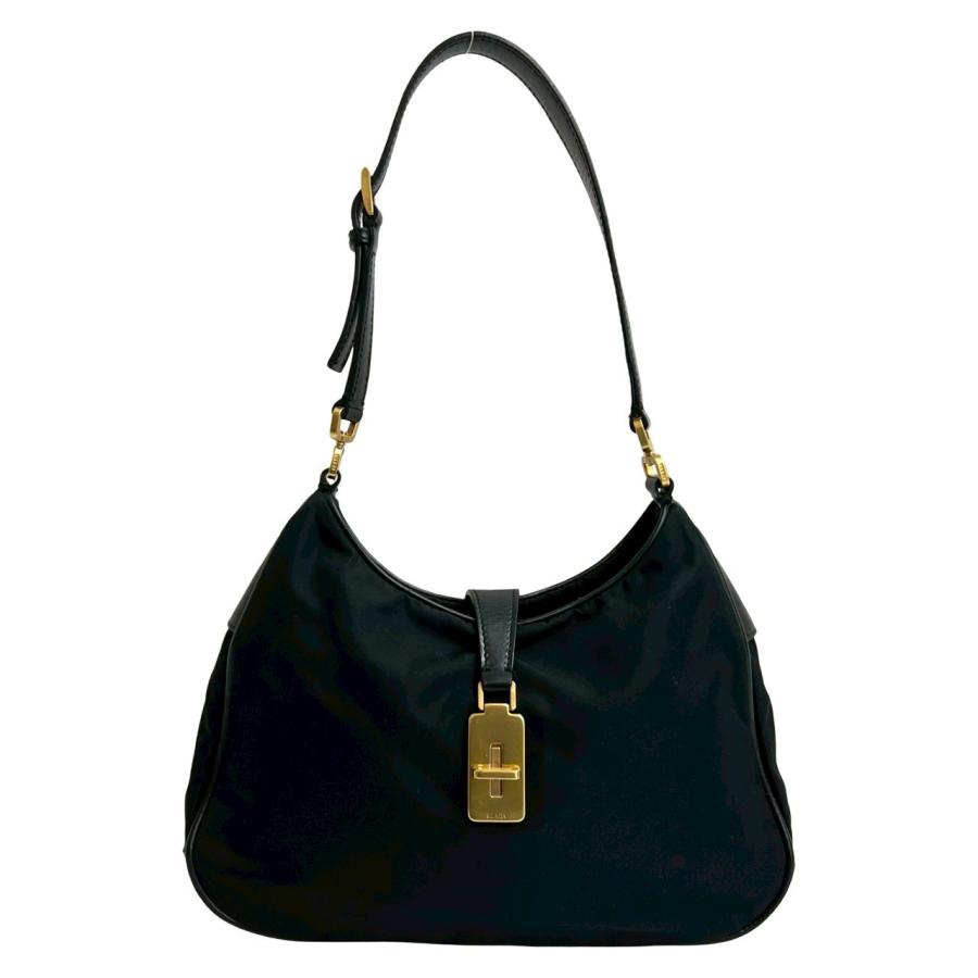 PRADA（プラダ） 極 美品 三角ロゴ 金具 レザー 本革 ナイロン
