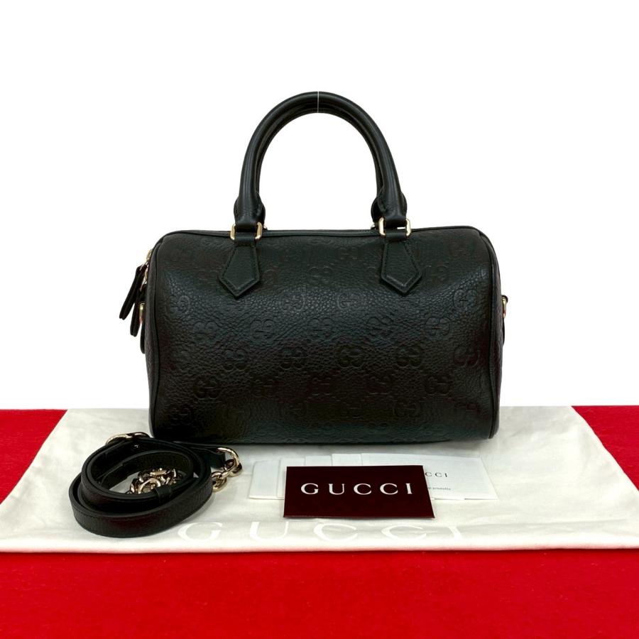 GUCCI（グッチ） 未使用保管品 袋付 GGエンブレム レザー 本革 2way 