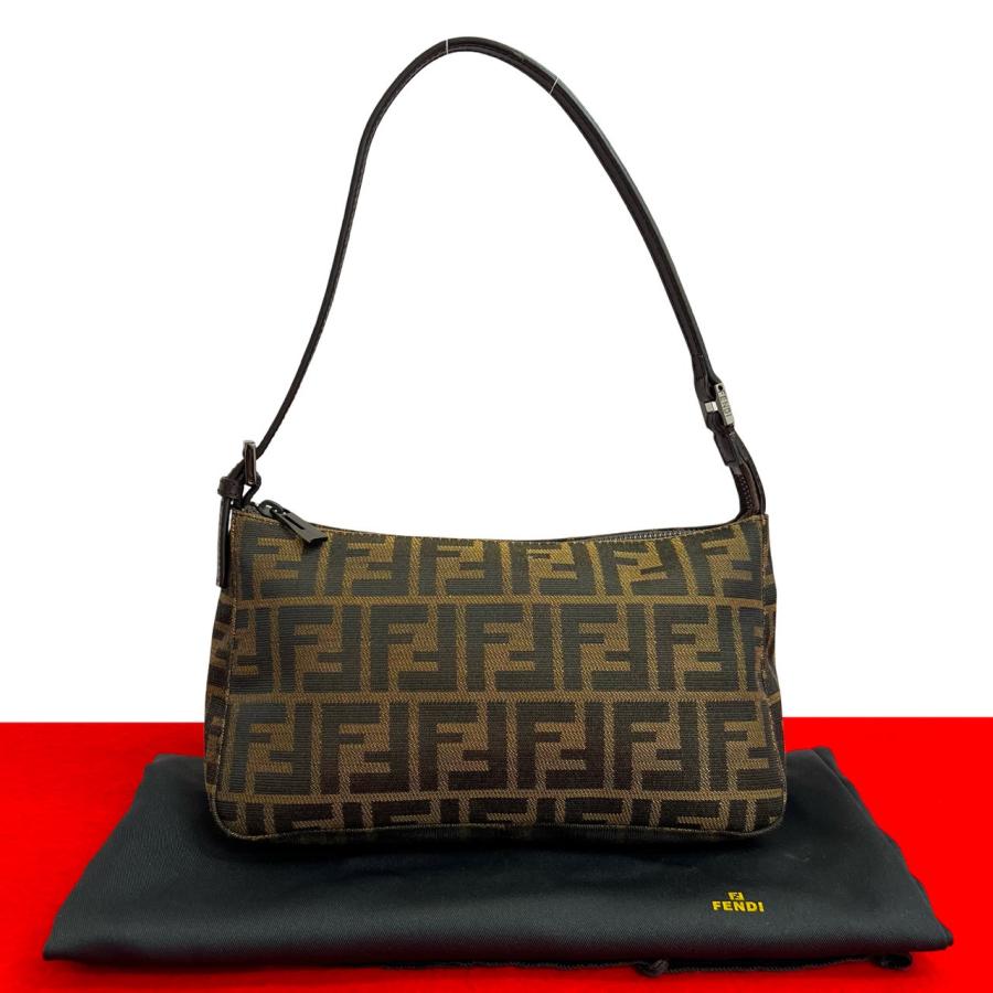 FENDI（フェンディ） 極 美品 袋付 ズッカ FF 柄 レザー 本革
