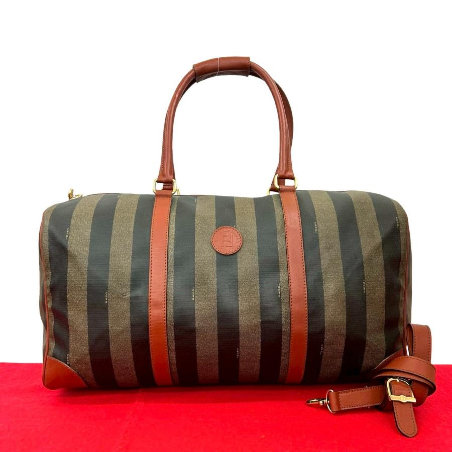 FENDI（フェンディ） 極 美品 ペカン 柄 FF モチーフ レザー 2way